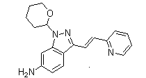 (E)-3-[2-(Pyridin-2-yl)ethenyl]-1-(Tetrahydro-2H-Pyran-2-yl)-1H-Indazol-6-Amine(CAS:886230-76-8)
