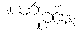 6-[(1E)-2-[4-(4-Fluorophenyl)-6-(1-Methylehtyl)-2-[Methyl(methylsulfonyl)amino]-5-pyrimidinyl]ethenyl]-2,2-Dimethyl-1,3-Dioxane-4-acetic Acid 1,1-Dimethylethyl Ester(CAS:289042-12-2)