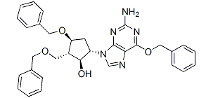 (1S,2S,3S,5S)-5-(2-Amino-6-(Benzyloxy)-9H-purin-9-yl)-3-(Benzyloxy)-2-(benzyloxymethyl)cyclopentanol(CAS:142217-77-4)