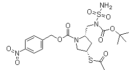 4-Nitrobenzyl(2S,4S)-4-Acetylthio-2[[N-Sulfamoyl-N-(Tert-Butoxycarbonyl)amino]methyl]pyrrolidine-1-Carboxylate(CAS:491878-06-9)