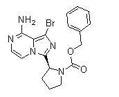 (2S)-2-(8-Amino-1-Bromoimidazo[1,5-a]pyrazin-3-yl)-1-Pyrrolidinecarboxylic Acid Phenylmethyl Ester(CAS:1420478-88-1)