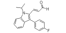 (E)-3-[3'-(4''-Fluorophenyl)-1'-(1''-Methylethyl)-1H-Indole-2''yl]Prop-2-Enal(CAS:93957-50-7)