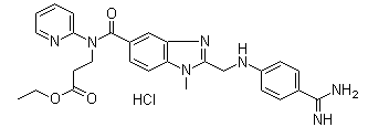 Ethyl 3-(2-(((4-Carbamimidoylphenyl)amino)Methyl)-1-Methyl-N-(Pyridin-2-yl)-1H-Benzo[d]imidazole-5-carboxamido)propanoate Hydrochloride(CAS:211914-50-0)