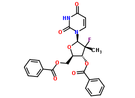 ((2R,3R,4R,5R)-4-(Benzoyloyx)-5-(2,4-Dioxo-3,4-Dihydropyrimidin-1(2H)-yl)-4-Fluoro-4-Methyltetrahydrofuran-2-yl)methyl Benzoate(CAS:863329-65-1)