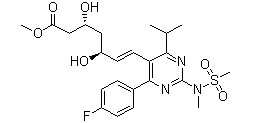 Methyl(E,3R,5S)-7-[4-(4-Fluorophenyl)-2-[Methyl(Methylsulfonyl)aminio]-6-Propan--2-Ylpyrimidin-5-yl]-3,5-Dihydroxyhept-6-Enoate(CAS:147118-40-9)