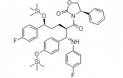 (S)-3((2R,5s)-5-(4-Fluorophenyl)-2-((S)-((4-Fluorophenyl)amino)(4-((Trimethylsily)oxy)phenyl)methyl)-5-((trimethylsilyl(oxy)pentaoyl)-4-Phenyloxazolidin-2-one(CAS:272778-12-8)