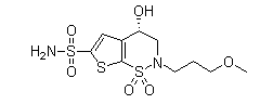 (S)-2-(3-Methoxypropyl)-3,4-Dihydro-2H-Thieno[3,2-e][1,2]thiazine-4-ol-6-Sulfonamide-1,1-Dioxide(CAS:154127-42-1)