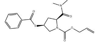 (2S,4S)-4-(Benzoylsulfanyl)-2-(Dimethylcarbamonyl)Pyrrolidine-1-Carboxylic Acid Allyl Ester(CAS:141818-73-7)