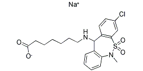 7-((3-Chloro-6,11-Dihydro-6-Methyldibenzo(c,f)(1,2)Thiazepin-11-yl)amino)heptanoate S,S-Dioxide(CAS:30123-17-2)