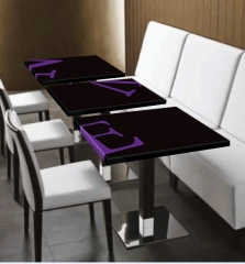 Custom Logo print Stone Modern Restaurant Table Sale