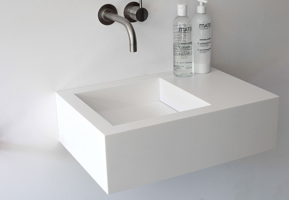 Home Tolit Bathroom Artificial Marble White Utility Sink