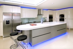 Kitchen Island Counter Tops White Stone Top Grey Cabinet