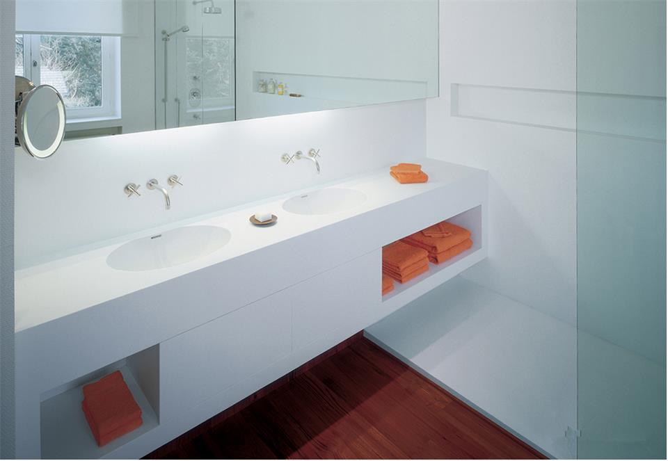 Double Sink Corian Formica Hi Macs Solid Surface Vanity