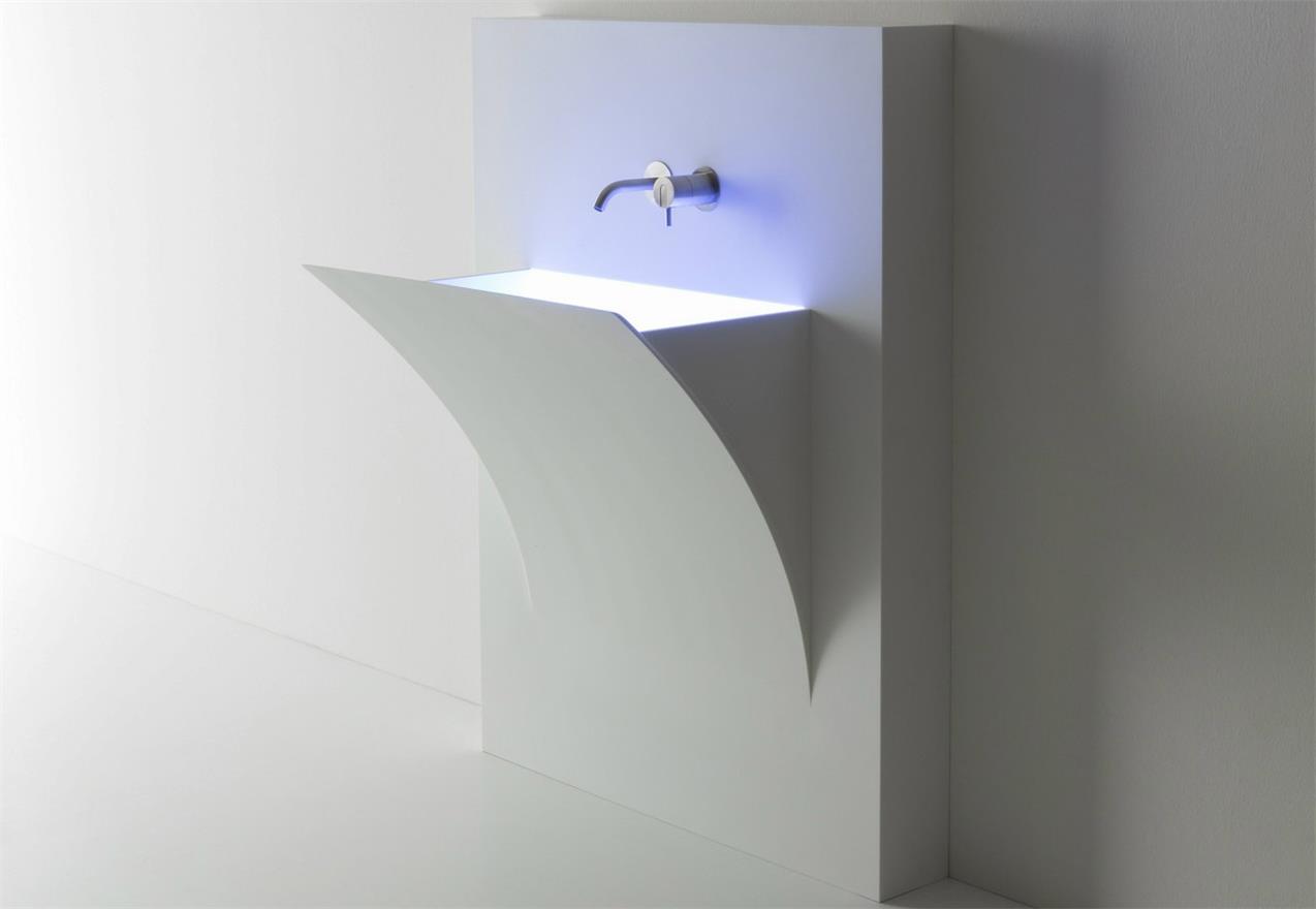 Corian Lighting Wall Hang Up Stone Bathroom Vanity