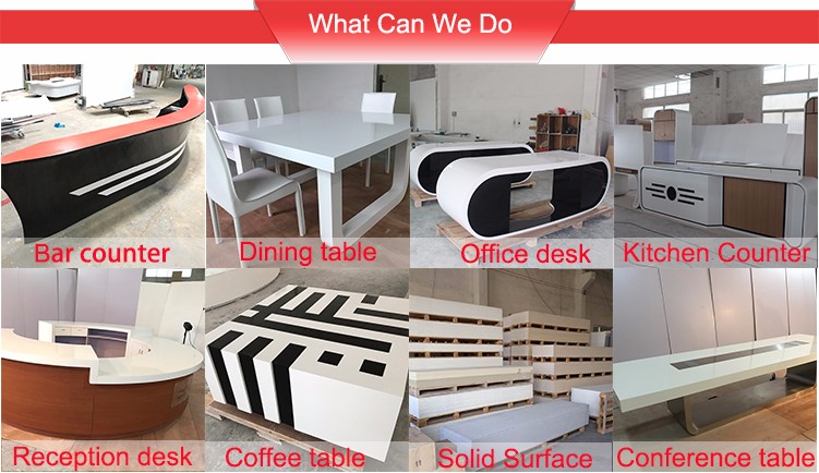 A variety of solid surface products 