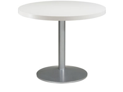 White round dining table single leg for sale