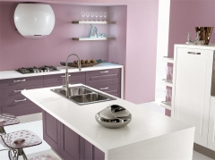 Elegant design light purple kitchen counter with small island new style for sale