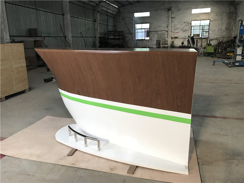 solid wood veneer boat shape bar counter weight