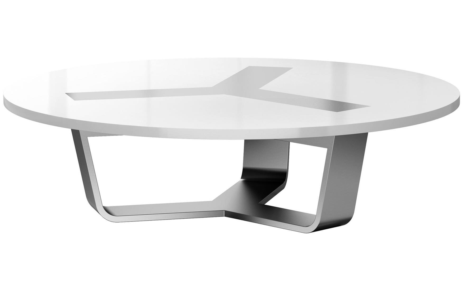 White Stone Top Conference Table Modern Design Round Shap