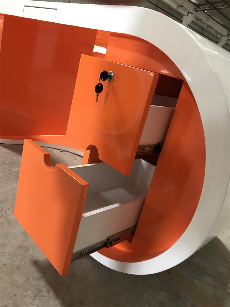 orange manager desk custom design
