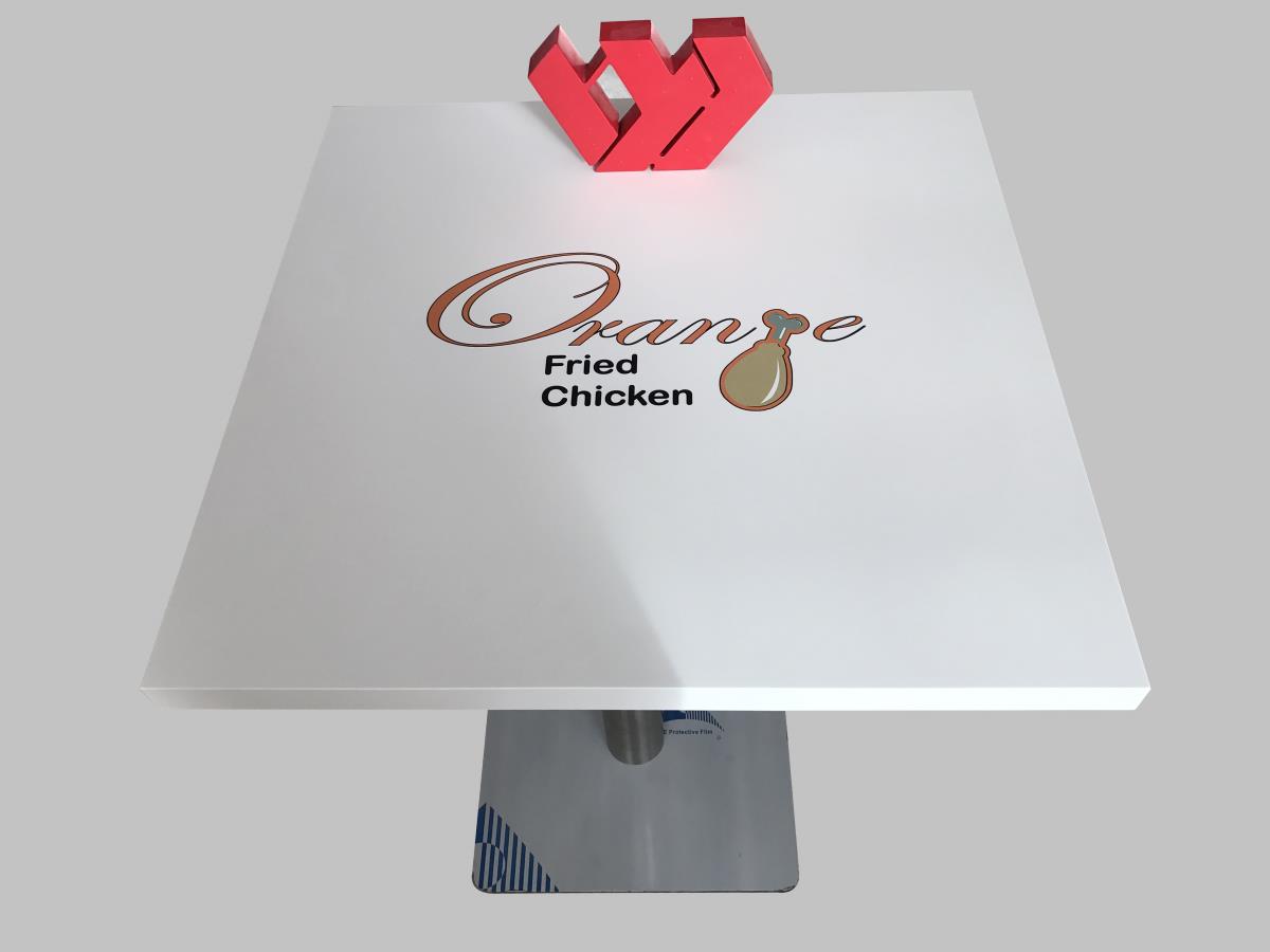 custom logo print dining table