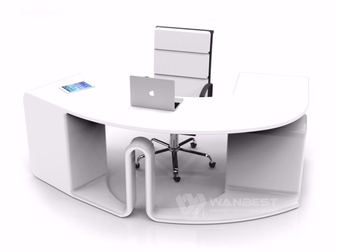 white round desk