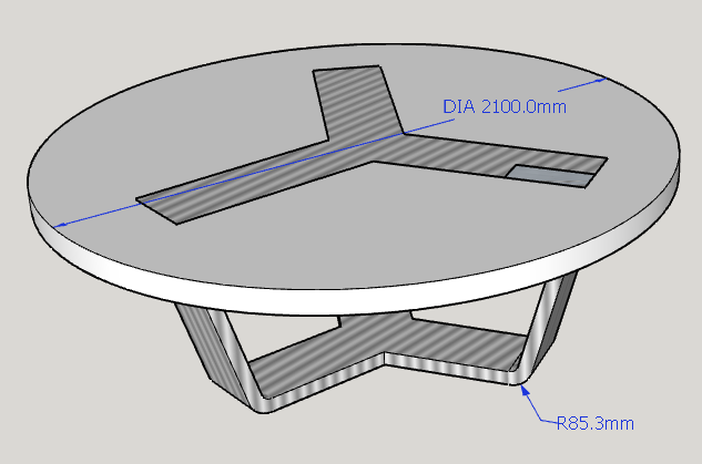 Rpind conference table 3D drawing