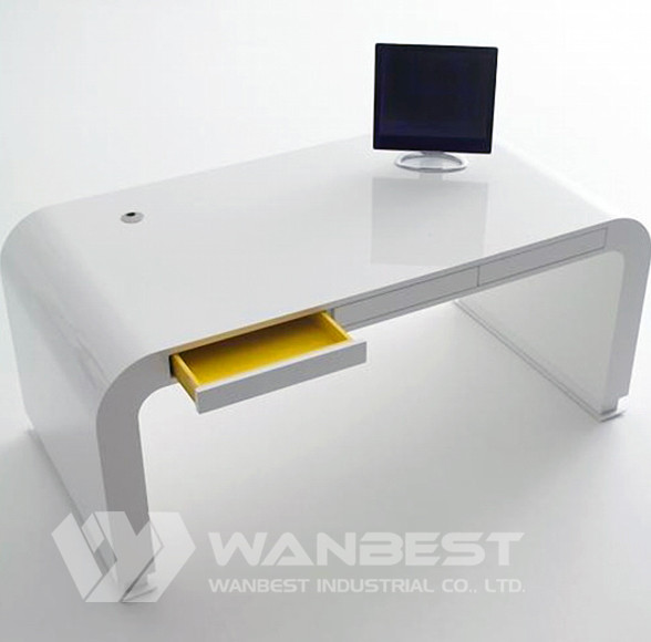 Plain white deals office desk