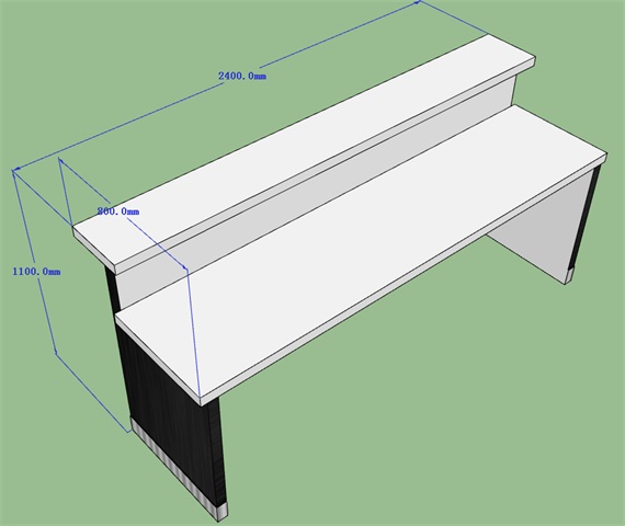 Small Home Bar Counter Artificial Stone Top Custom Design