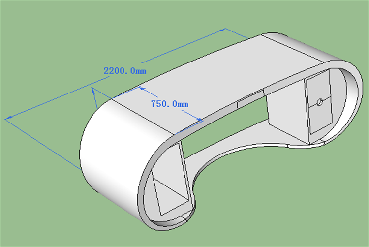 Office desk 3D drawing 