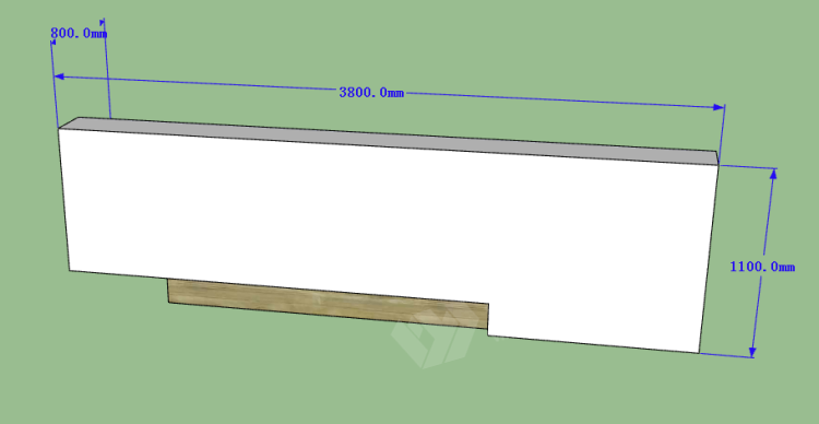 Front counter 3D drawing 