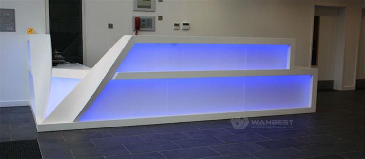 reception desk with LED