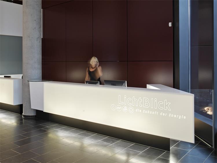 The side of reception desk