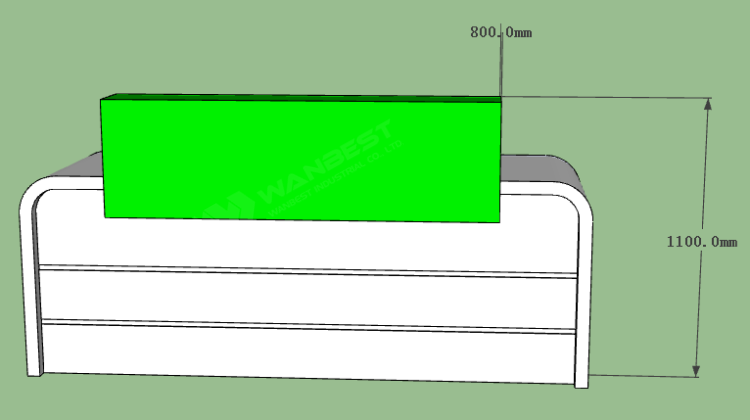 The reception desk 3d drawing 