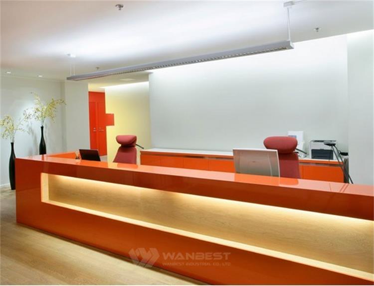 Top 500 Company Front Reception Counter Best Artificial Stone Material 