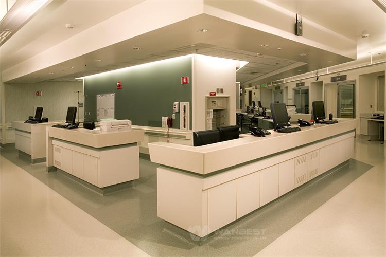 Hospital clinic reception desk 