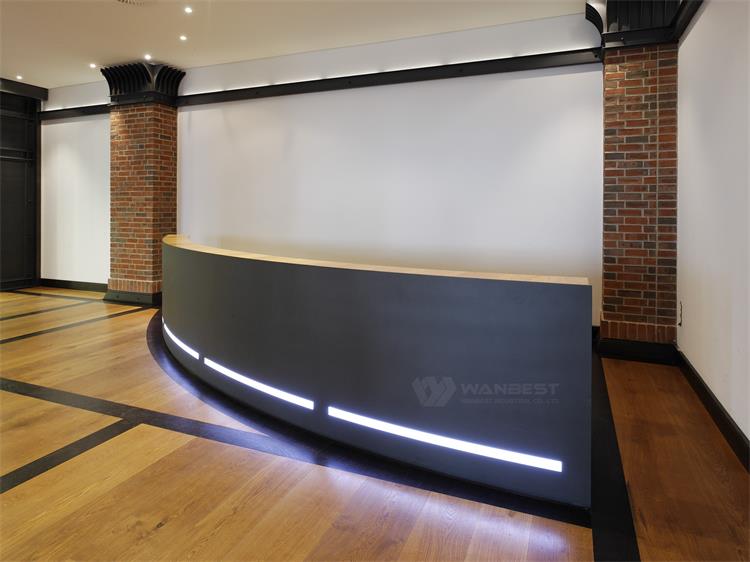 reception desk with LED