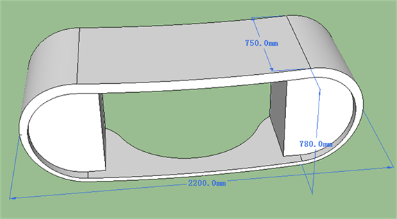 the behind of office desk 3D drawing 