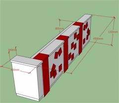 White Red  Color Design Bar Counter Fabrication Design