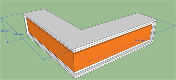 Orange Juice Bar Counter White Solid Surface Bench