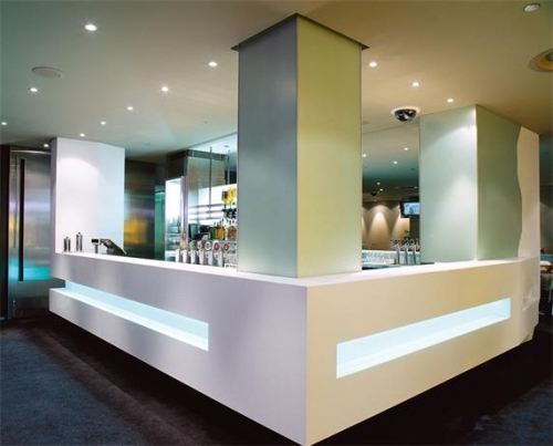 White Color Modern Bar Counter with LED