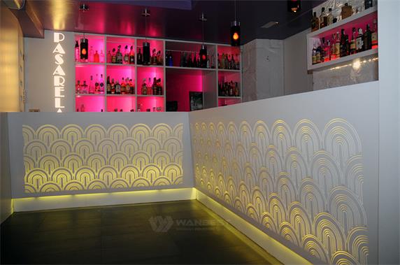luxury design led light beautiful bar counter