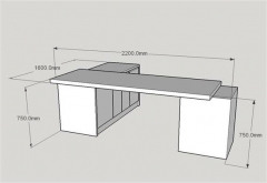 Discount Executive L Shaped Office Desk Furniture for sale