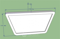 Modern Reception Station Counter Led Lighting Display