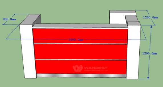 U Shape Front Desk Office Furniture Design Good Price