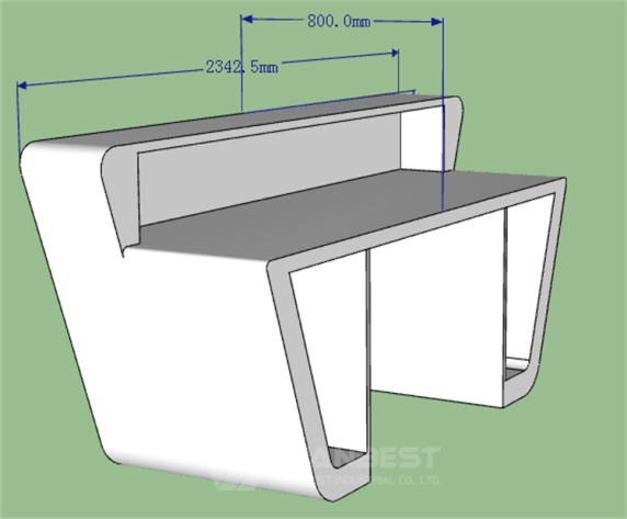 Modern Reception Station Counter Led Lighting Display