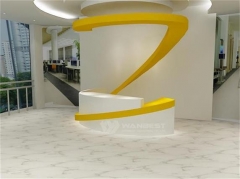 Unique curved design mall reception desk 