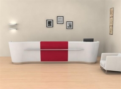 White red artificial stone reception counter