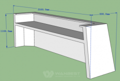 Modern Design Extra Length Green Reception Counter