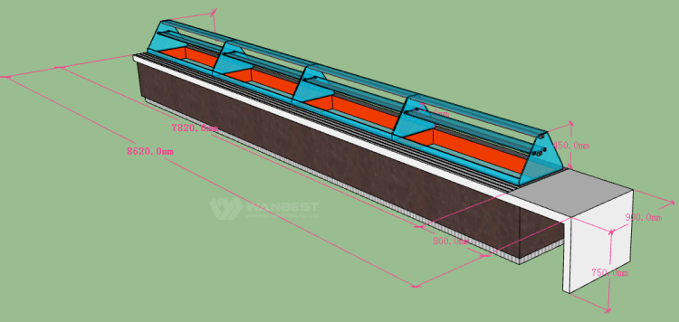 The bar counter 3D drawing 